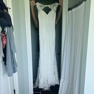 Elegant White Lace Gown
